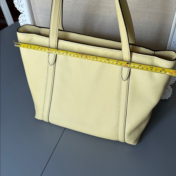 Kate Spade NY Oakwood Street Chandra Yellow Leather Tote Shoulder Bag - Picture 6 of 17